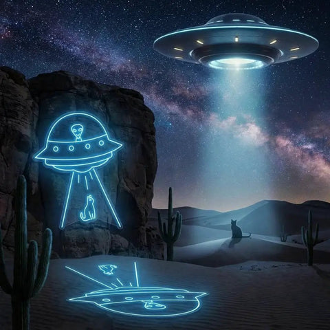 Alien Spaceship Led Neon Sign Light