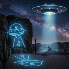 Alien Spaceship Led Neon Sign Light