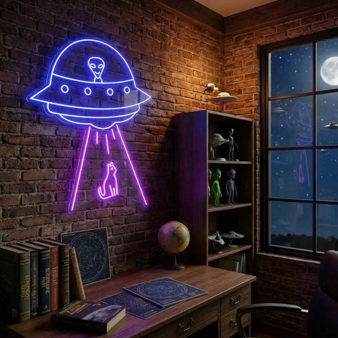 Alien Spaceship Led Neon Sign Light