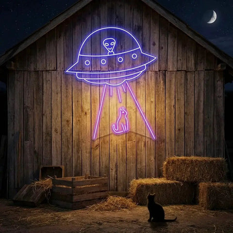 Alien Spaceship Led Neon Sign Light