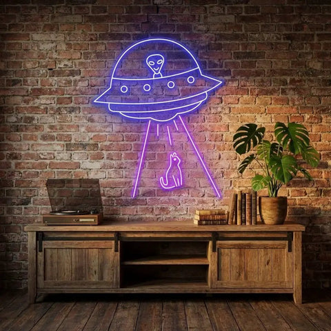 Alien Spaceship Led Neon Sign Light