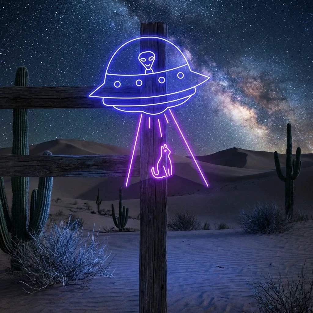 Alien Spaceship Led Neon Sign Light