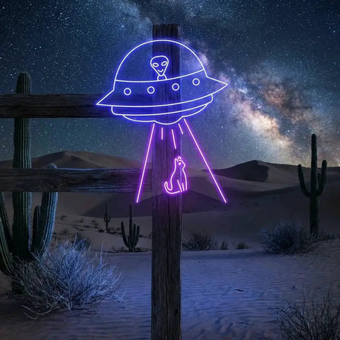 Alien Spaceship Led Neon Sign Light