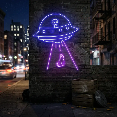Alien Spaceship Led Neon Sign Light