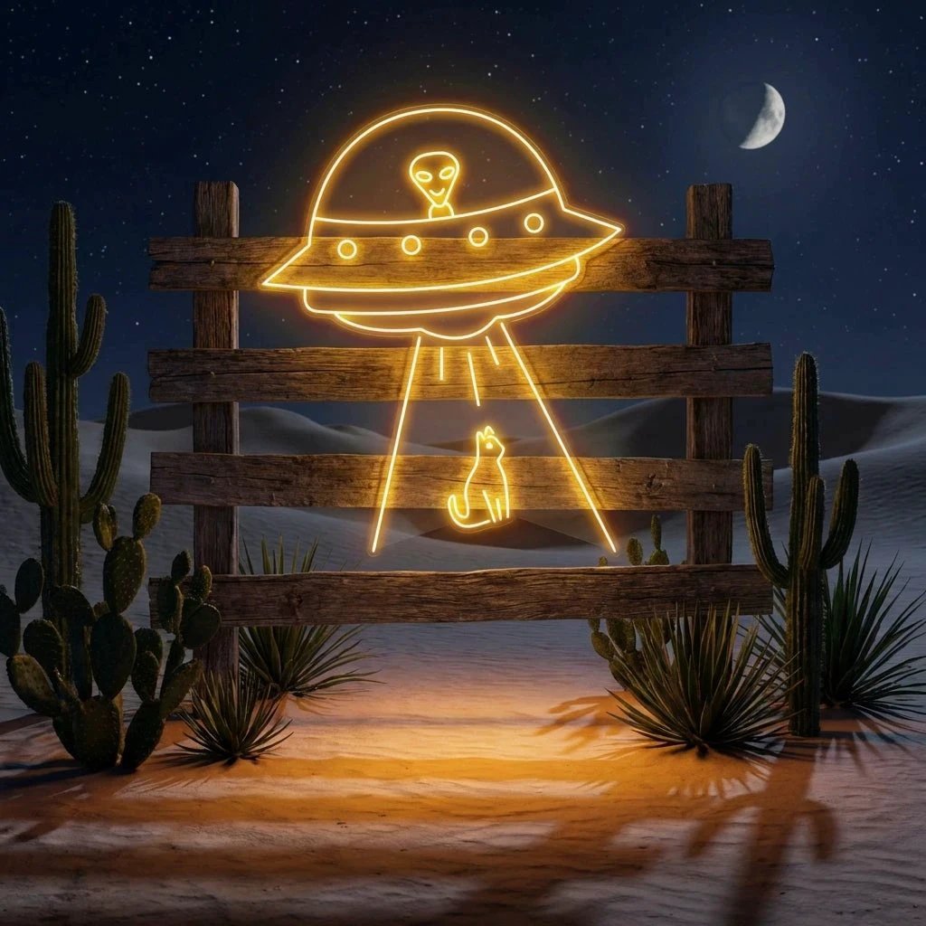 Alien Spaceship Led Neon Sign Light