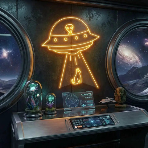 Alien Spaceship Led Neon Sign Light