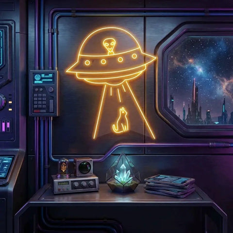Alien Spaceship Led Neon Sign Light