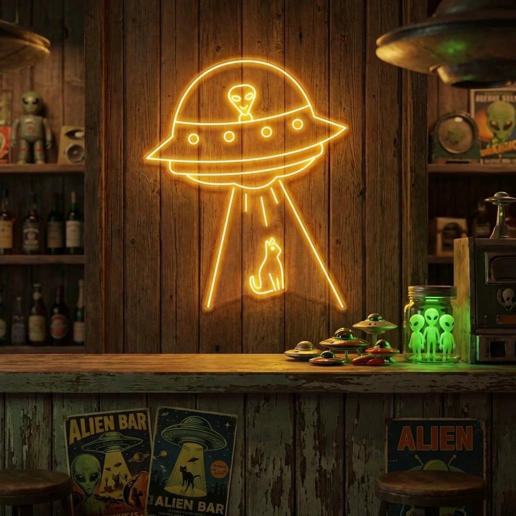 Alien Spaceship Led Neon Sign Light