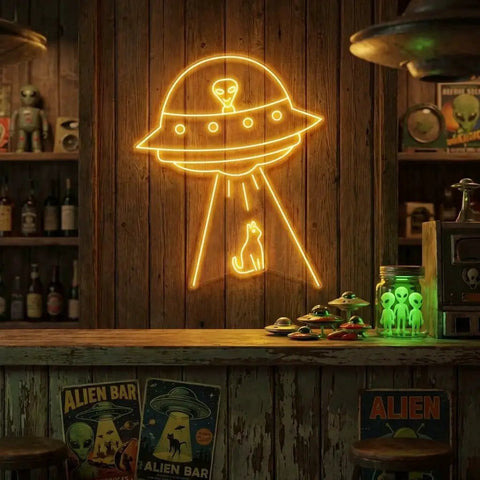 Alien Spaceship Led Neon Sign Light