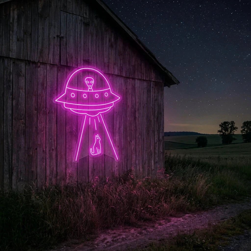 Alien Spaceship Led Neon Sign Light