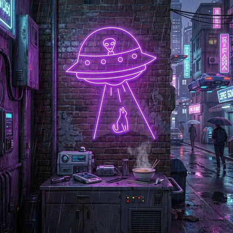 Alien Spaceship Led Neon Sign Light