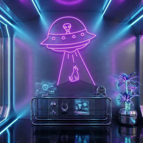 Alien Spaceship Led Neon Sign Light