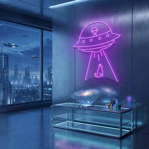 Alien Spaceship Led Neon Sign Light