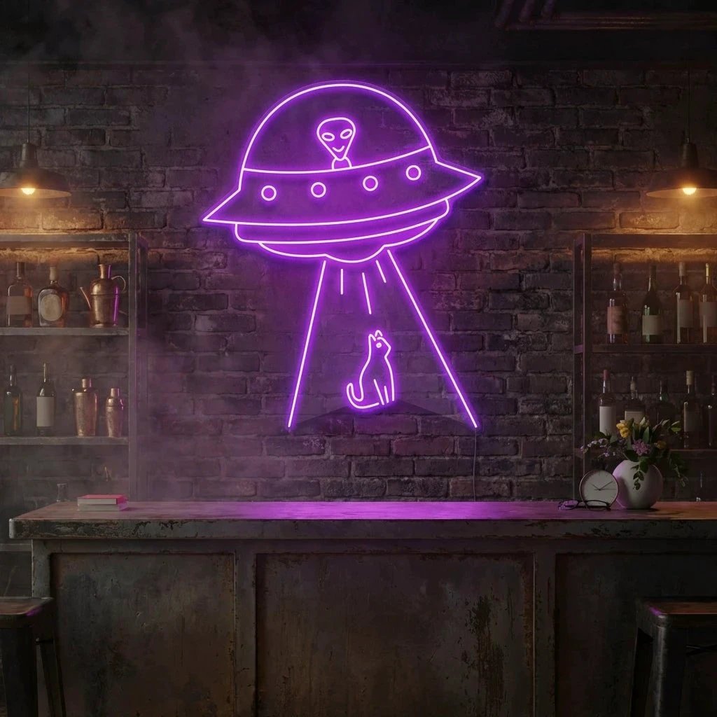 Alien Spaceship Led Neon Sign Light