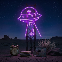 Alien Spaceship Led Neon Sign Light