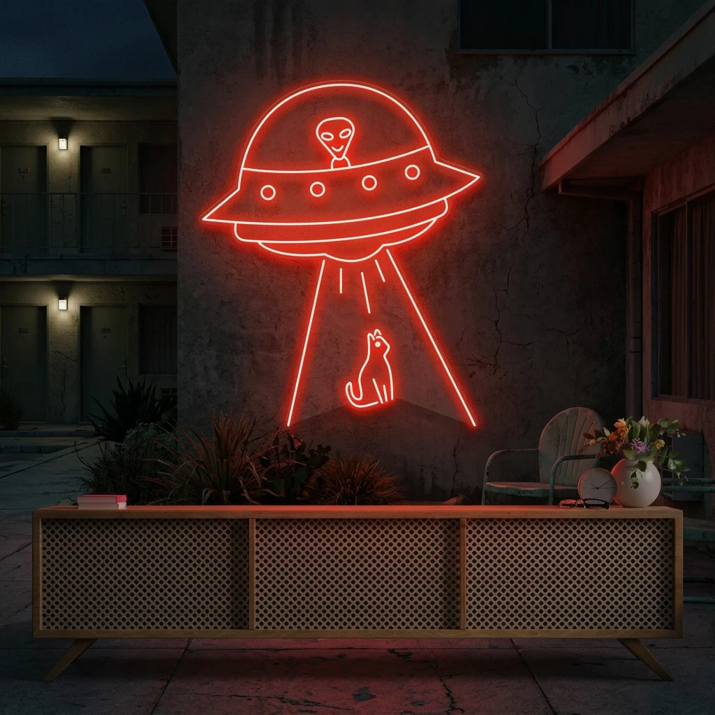 Alien Spaceship Led Neon Sign Light