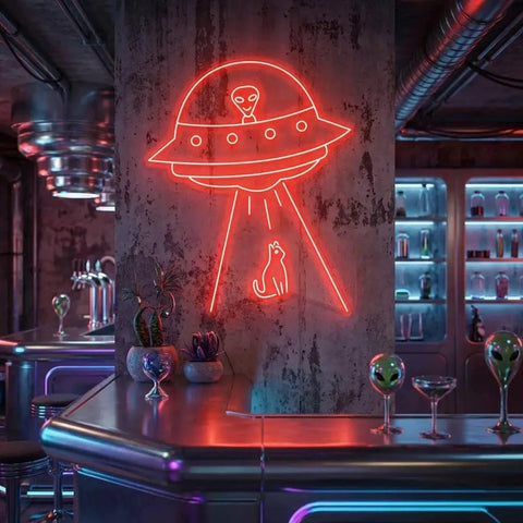 Alien Spaceship Led Neon Sign Light