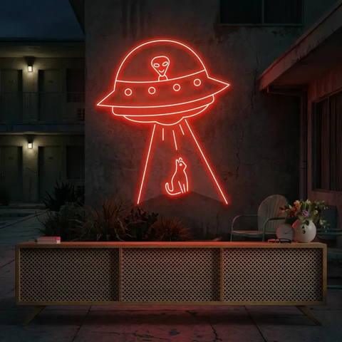 Alien Spaceship Led Neon Sign Light