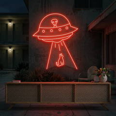Alien Spaceship Led Neon Sign Light