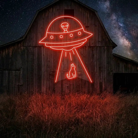Alien Spaceship Led Neon Sign Light