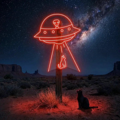 Alien Spaceship Led Neon Sign Light