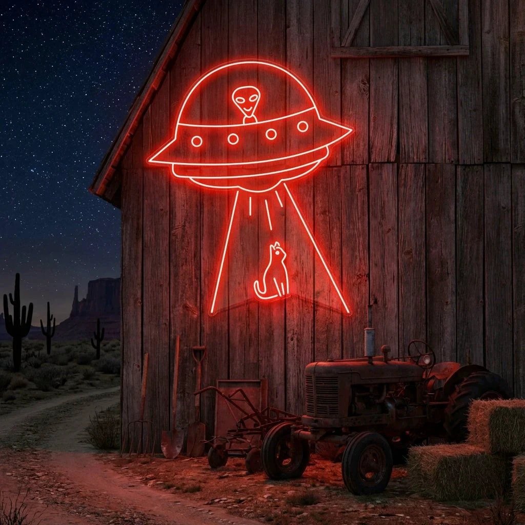 Alien Spaceship Led Neon Sign Light