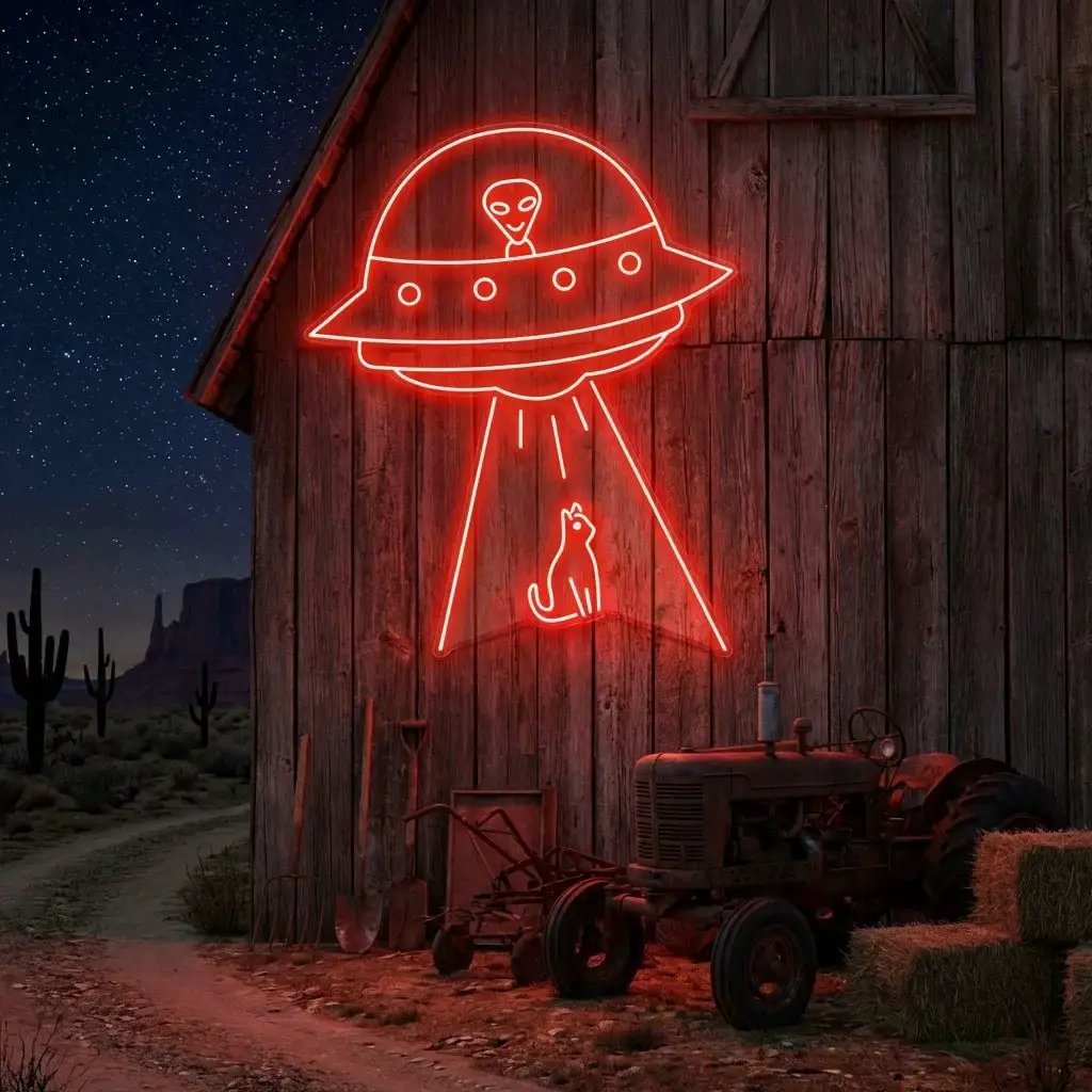 Alien Spaceship Led Neon Sign Light – view 8
