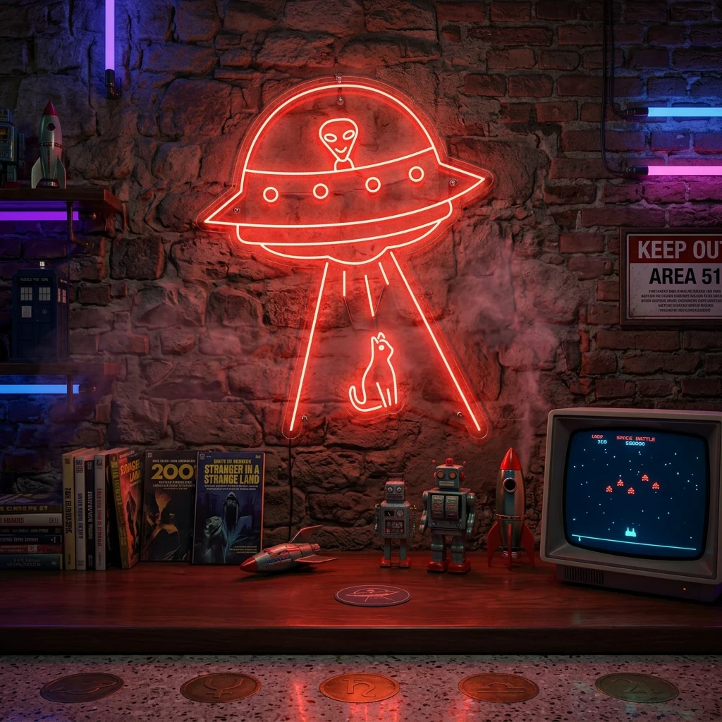 Alien Spaceship Led Neon Sign Light