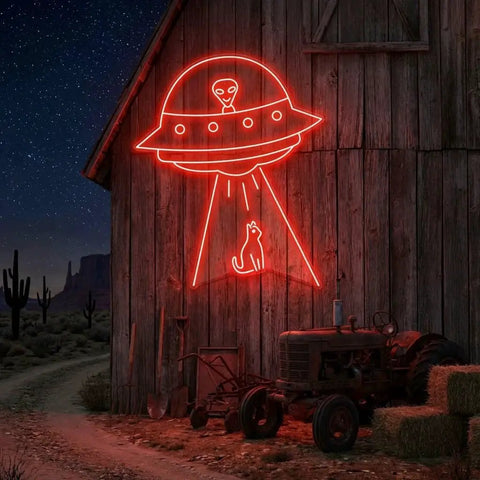 Alien Spaceship Led Neon Sign Light