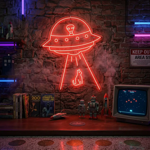 Alien Spaceship Led Neon Sign Light