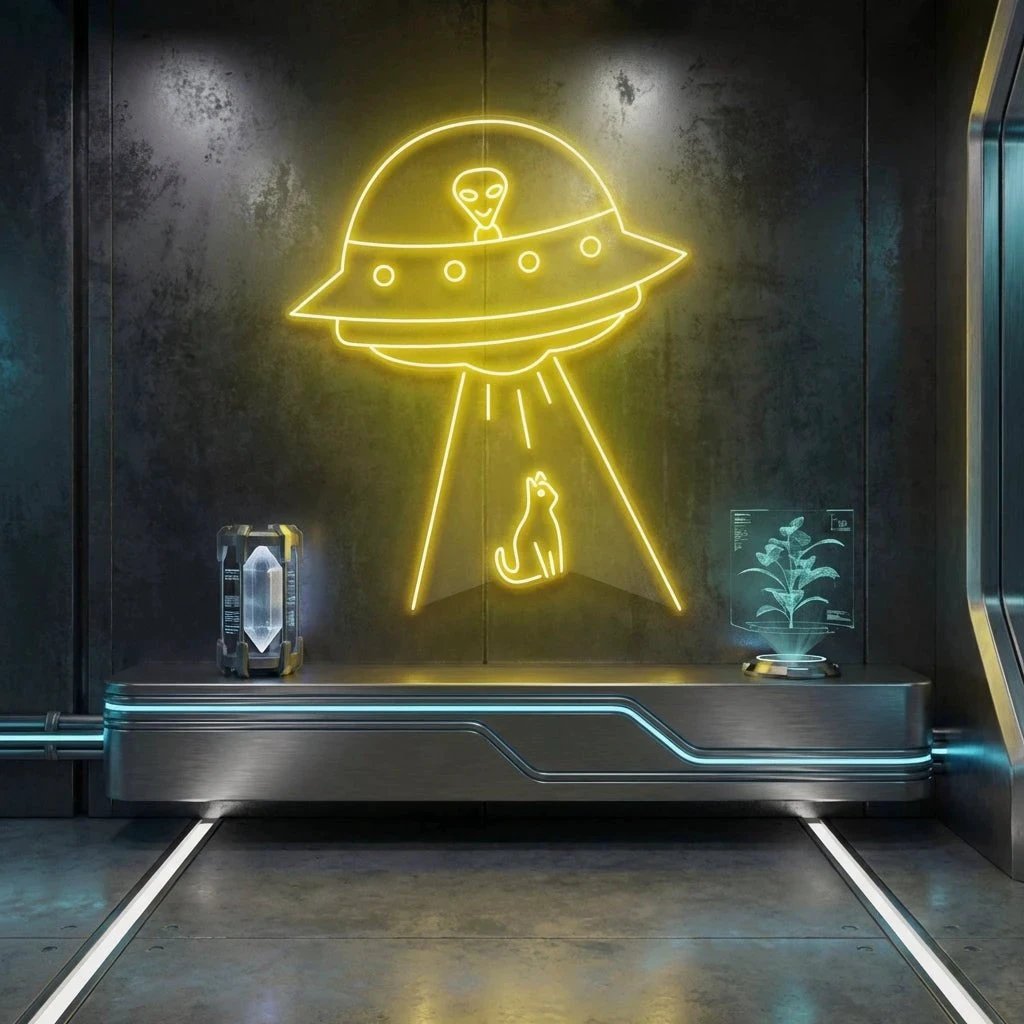 Alien Spaceship Led Neon Sign Light
