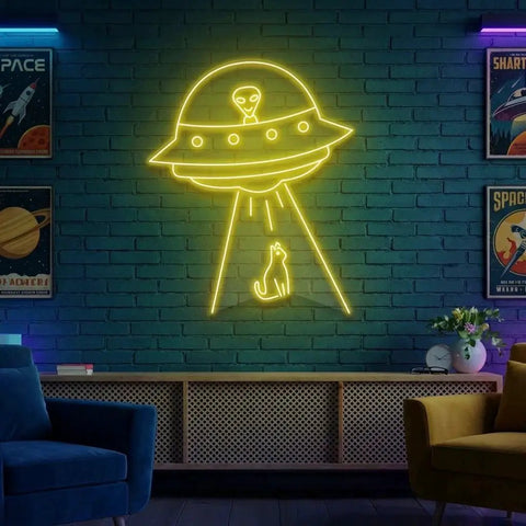 Alien Spaceship Led Neon Sign Light