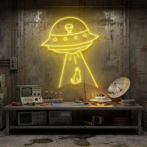 Alien Spaceship Led Neon Sign Light