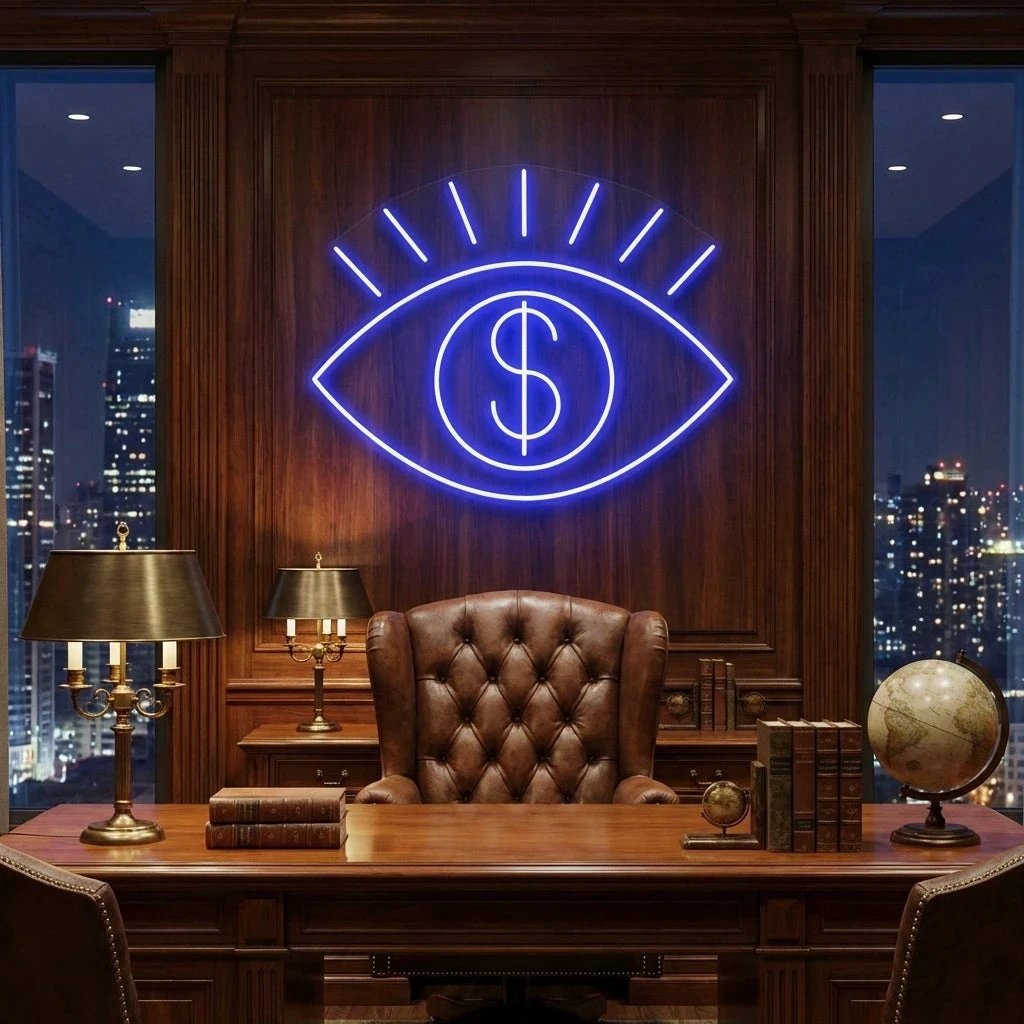 All Eye See Is Money Led Neon Sign Light