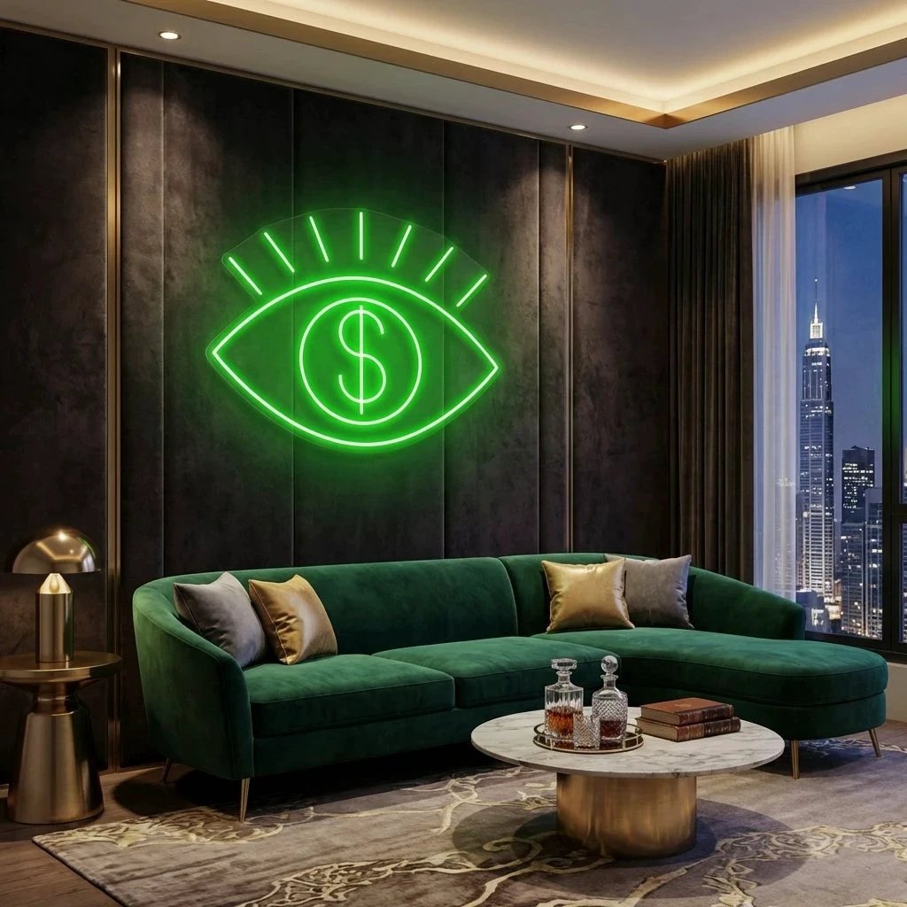 All Eye See Is Money Led Neon Sign Light