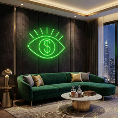 All Eye See Is Money Led Neon Sign Light
