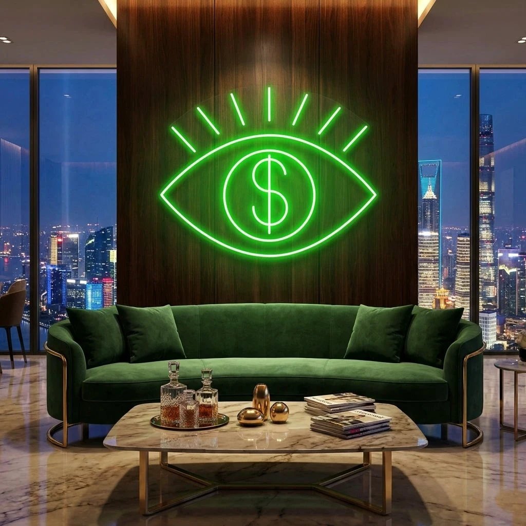 All Eye See Is Money Led Neon Sign Light