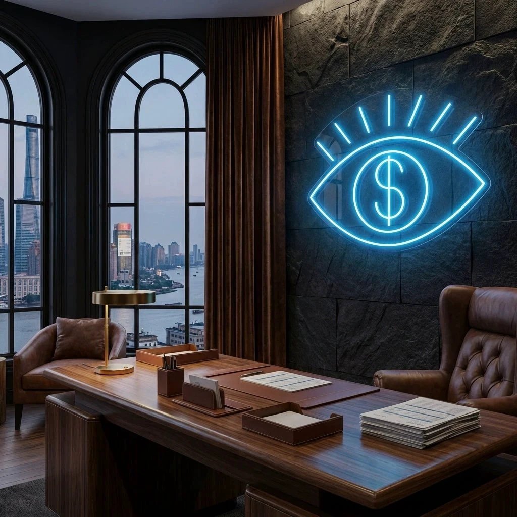 All Eye See Is Money Led Neon Sign Light