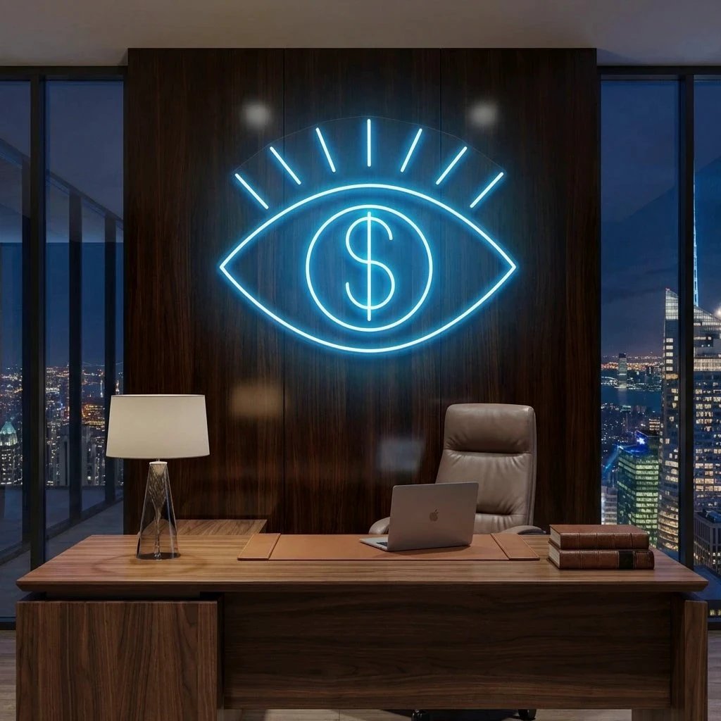 All Eye See Is Money Led Neon Sign Light