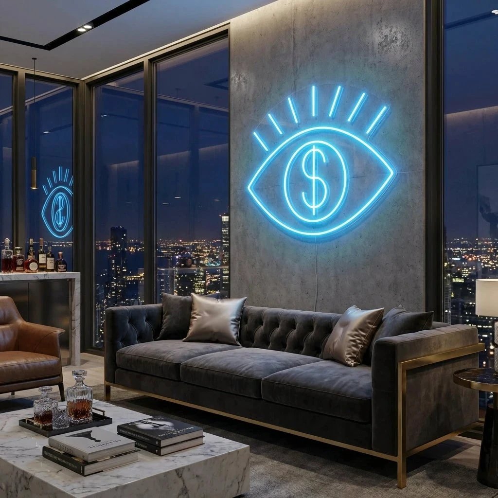 All Eye See Is Money Led Neon Sign Light