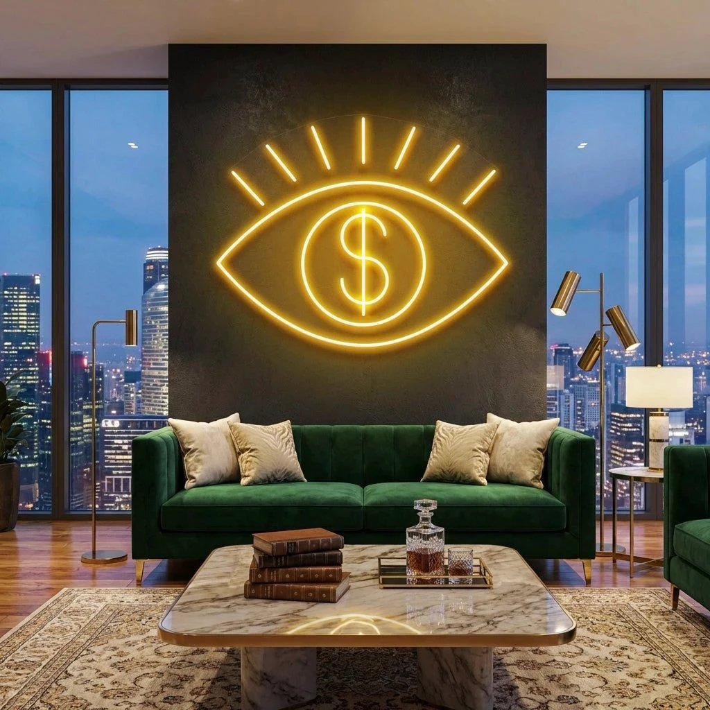 All Eye See Is Money Led Neon Sign Light