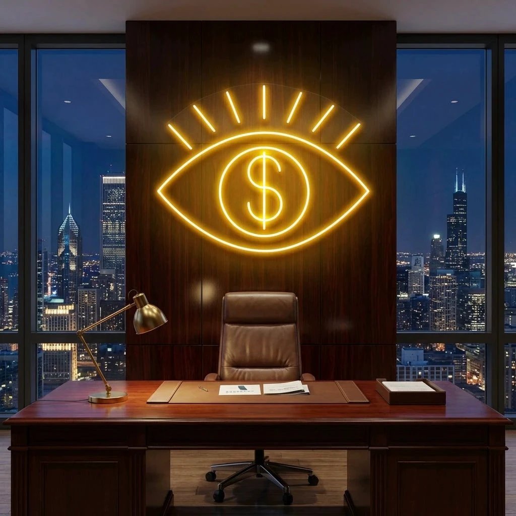 All Eye See Is Money Led Neon Sign Light