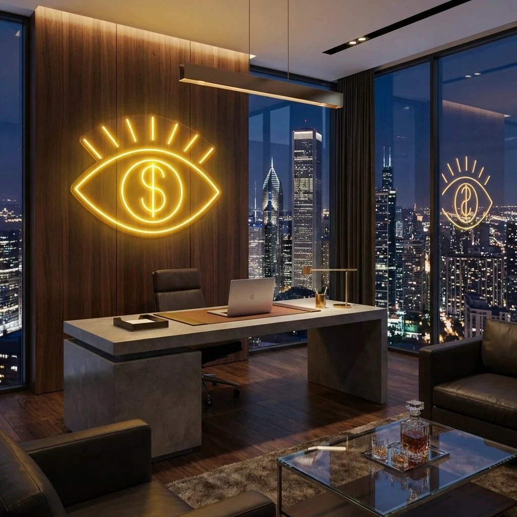 All Eye See Is Money Led Neon Sign Light