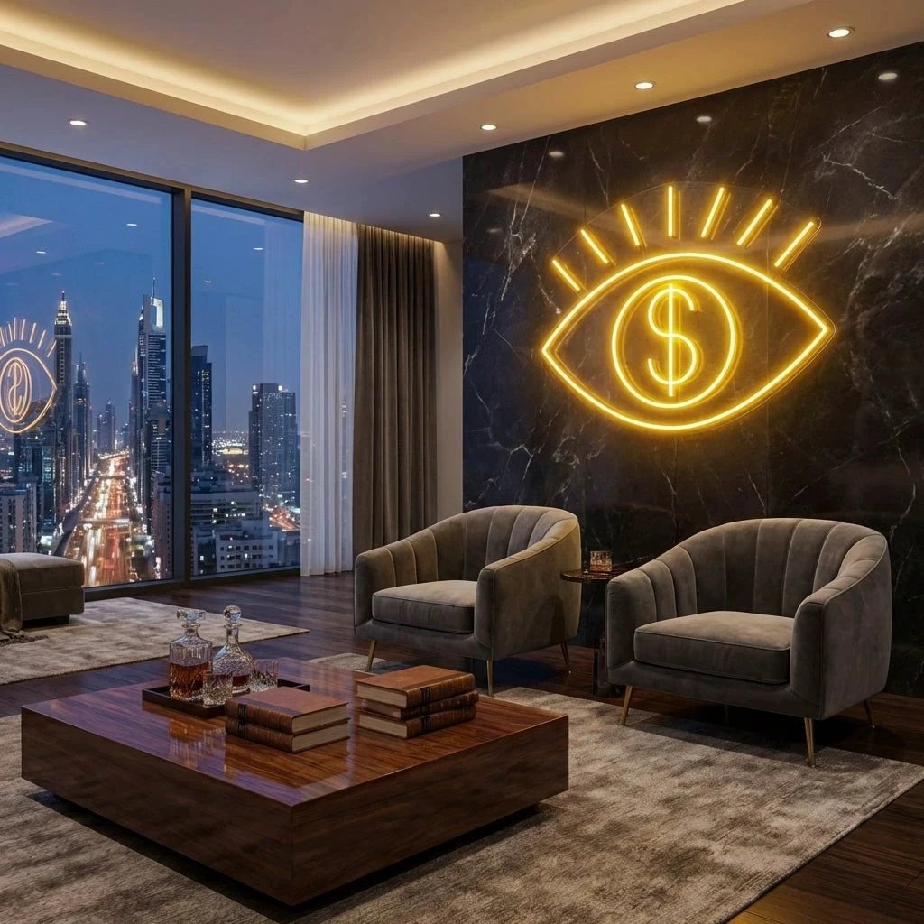 All Eye See Is Money Led Neon Sign Light