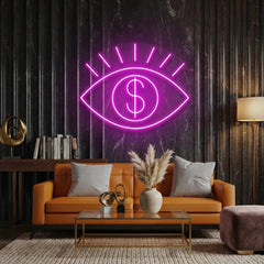 All Eye See Is Money Led Neon Sign Light