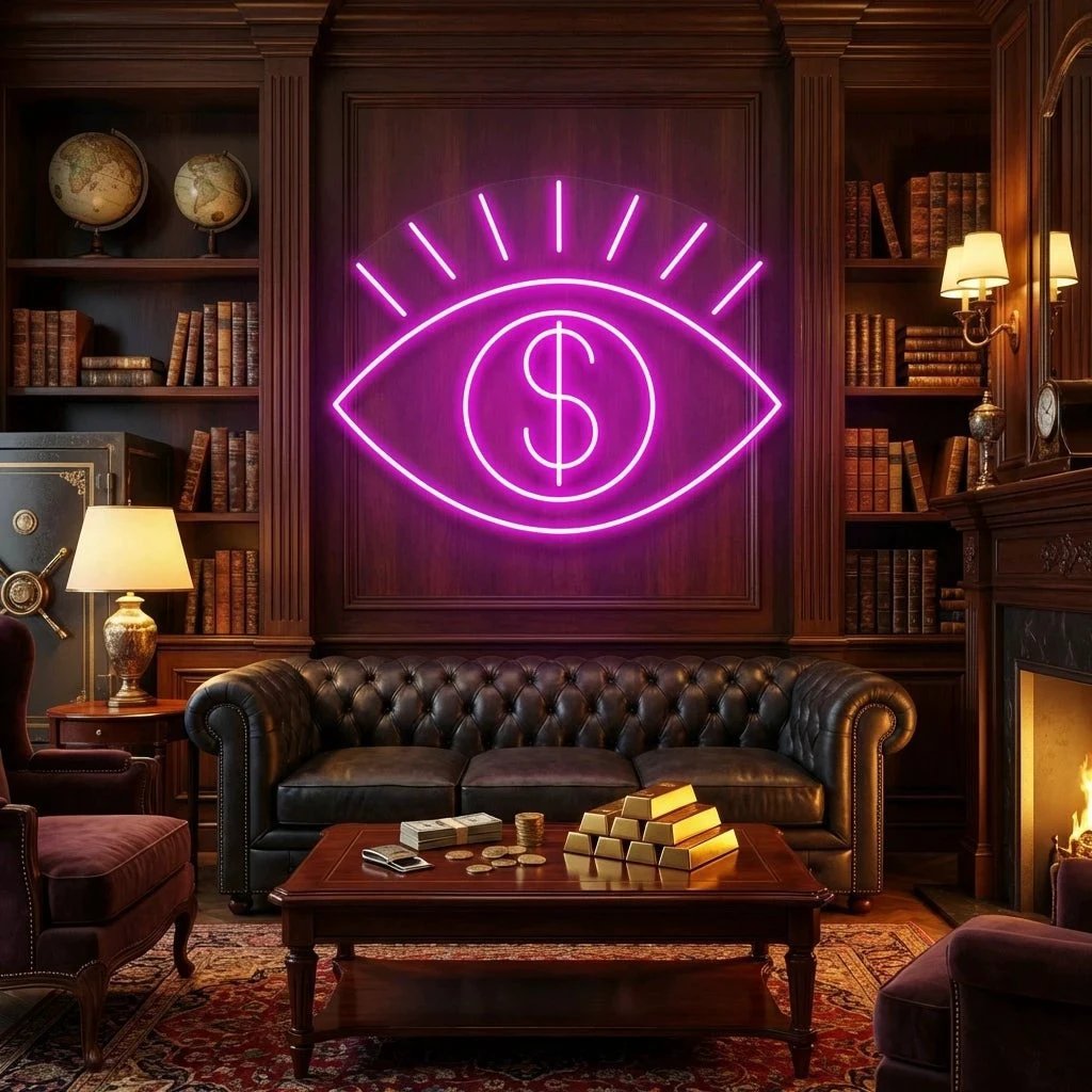 All Eye See Is Money Led Neon Sign Light