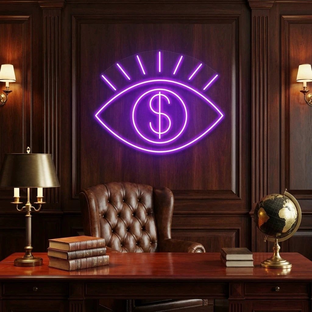 All Eye See Is Money Led Neon Sign Light