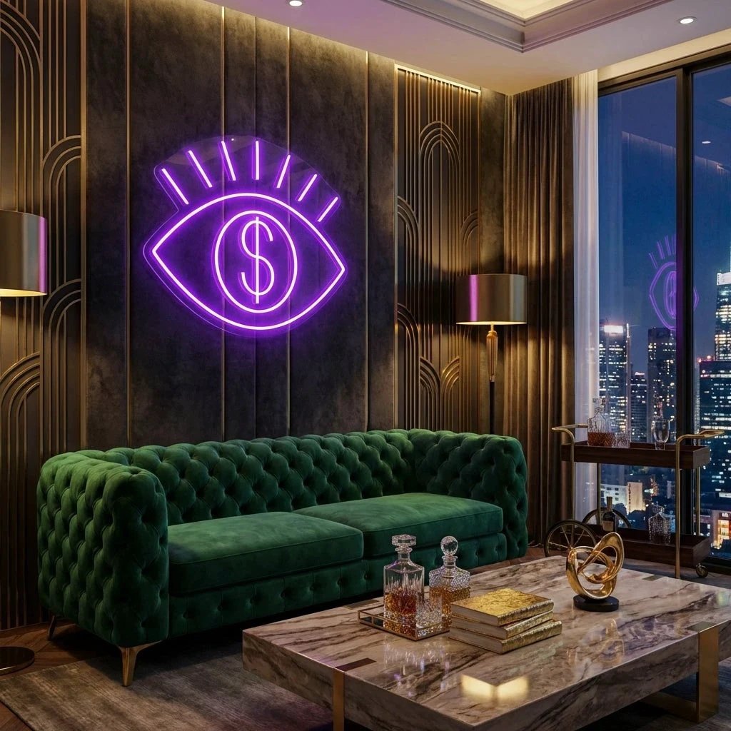 All Eye See Is Money Led Neon Sign Light