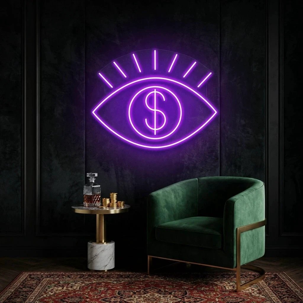 All Eye See Is Money Led Neon Sign Light