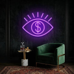 All Eye See Is Money Led Neon Sign Light